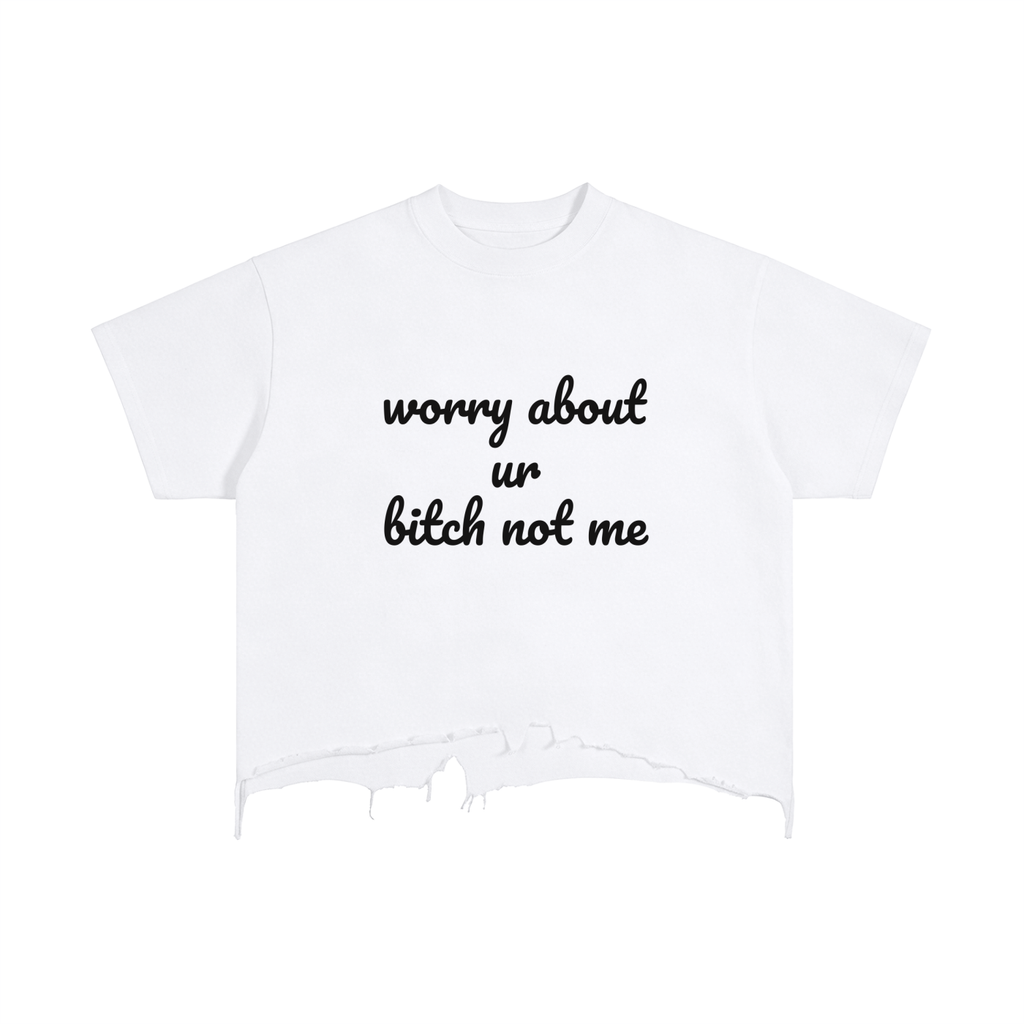 Vintage Wash Boxy Distressed Hem T-Shirt